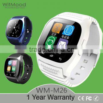 M26 Bluetooth Smart Watch wristwatch smartwatch with Dial SMS Remind Music Player Pedometer for Android Samsung Smartphones