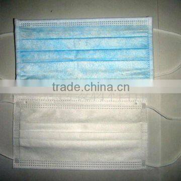 Disposable Surgical Non-Woven Face Mask elastic earloop blue white 3ply