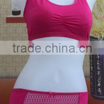 2016 The hollow out design ventilate sports bra sets