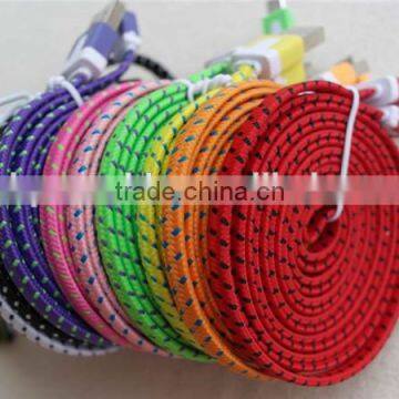 Nylon Flat Noodle Micro USB to Displayport Connector Cable photo-3