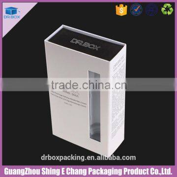 Black Pearl Paper Printing Cosmetic Cardboard Box With Transparent Window photo-4