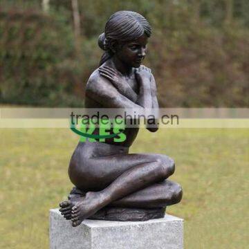 Bronze nude sex lady sculpture