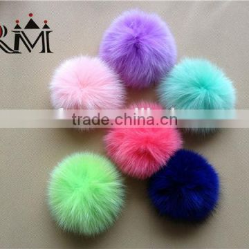 Top Quality Dyed Fox Fur Pom Pom