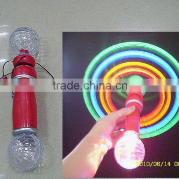 Hot Sale Double Ball Colorful Rotating Rod with Music