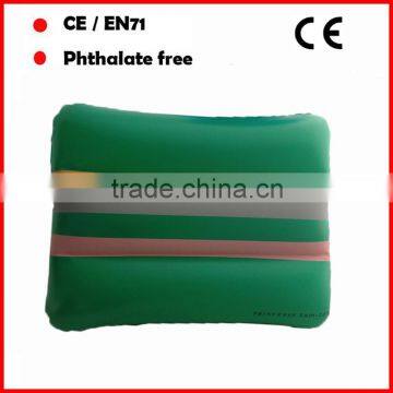 Flocked pvc inflatable beach pillow for promotion durable and cheap price