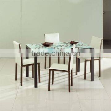 Pattern glass table tops - Black & satin colors