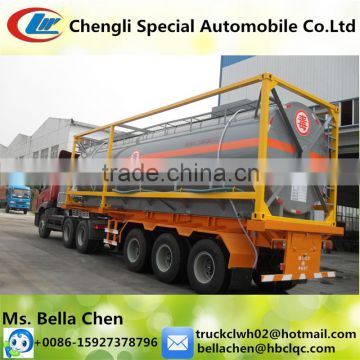 Ethanol/Hydrochloric acid/Chlorhydric acid Chemical Liquid Semi Trailer Truck for sale