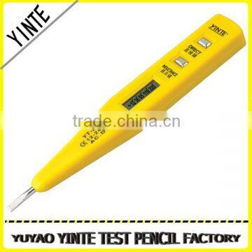 China Factory digital voltage screwdriver tester Electric pen Electroprobe with LCD screen CE approved