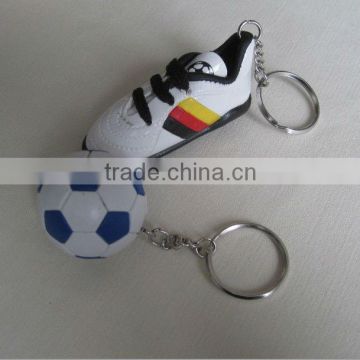 3D mini football shoe keychain