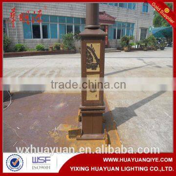 Custom decorative square steel yard light pole sales