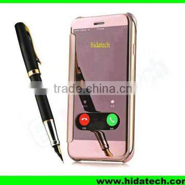 Clear Smart Visible Flip Leather Case for Apple IPhone 6 Mirror Leather Case photo-3