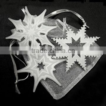 Acrylic Snowflake Christmas Tree Decorations set of 3