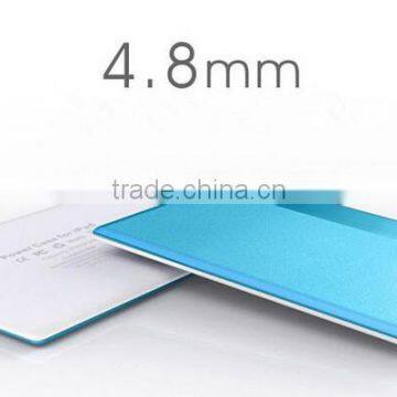 1500mah li-polymer dual usb port power bank credit card