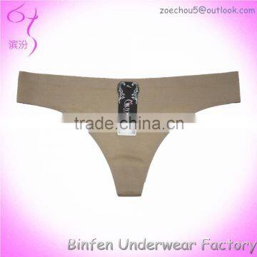 Seamless Shining Fabric Ladies Bonded Tanga Panty