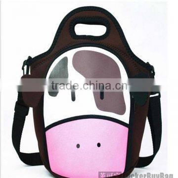 digital printing neoprene kid lunch bag for kids