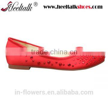 Eleglant red/white optional flat wedding shoes