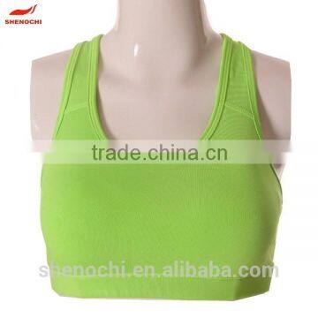 Plain color bulk sports bra mesh custom bra for women