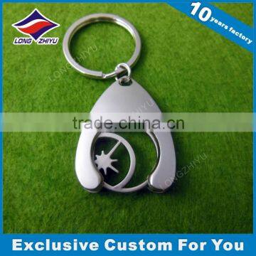 Custom Logo Coin Holder Keychain Silver With Logo Engrave photo-6