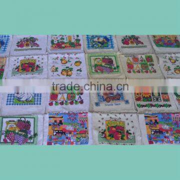 100% indian cotton tea towel stock