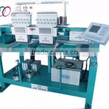 Garment Computerised Tubular Two Head Embroidery Machine 12 Needle , 110V / 220V