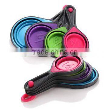 4-Piece Set collapsible silicone spoon & Measuring Cup