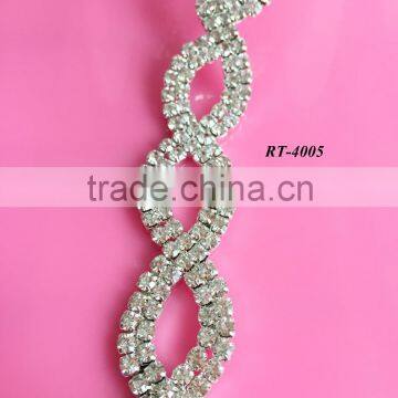 Factory price rhinestone cup chain,hot sale cup chain rhinestone for wedding dress (RT-4005)