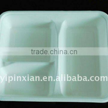 airline disposable 3compartment rectangular plate