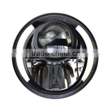 7" Motorcycle 30w H4 Hi/Low LED Headlight W/ Amber LED Turn Signal Lamp Fits Harley Jeep JK CG125 Cafe Racer Bobber photo-2