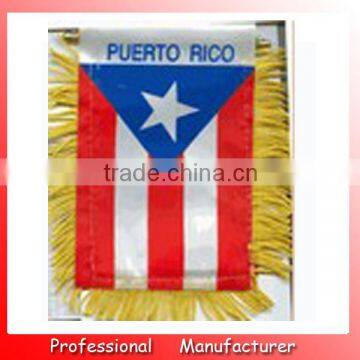 Cheering small size flag pennant,puerto rico banner,8*10cm outdoor banner