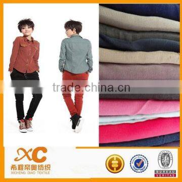 soft 11 wales stretch corduroy fabric made in china