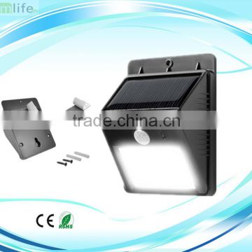 New Outdoor 6 LED Solar Wall Mounted Motion Sensor Light