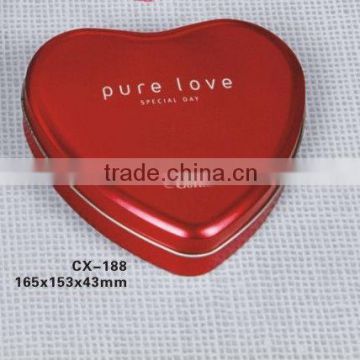 heart shaped tin box