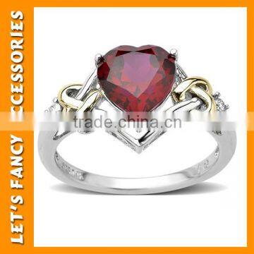 red ruby Silver Women's Engagement Ring PGRG0040