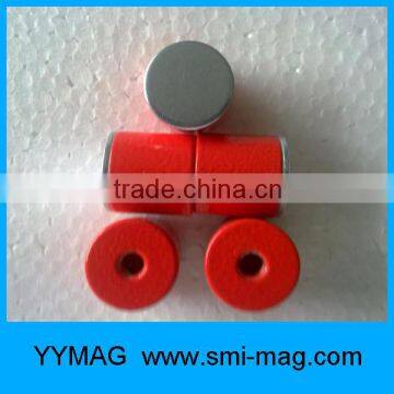 high quality red paint alnico pot magnets