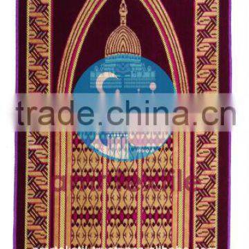 Polyester Velvet Muslim Prayer Rug