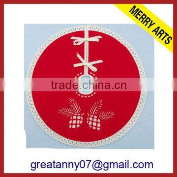 Alibaba china manufacturing custom new 60cm christmas tree skirts wholesale red christmas tree skirt