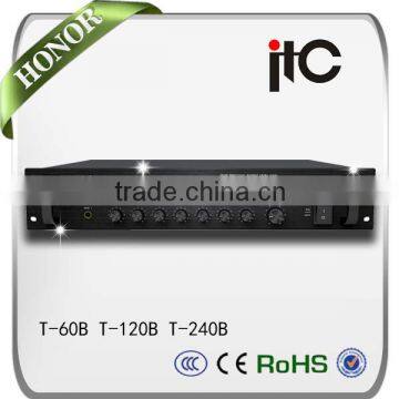 ITC T-60B Series 60W to 650W Selection Balanced Mic Input BGM Mixer PA Amp photo-2