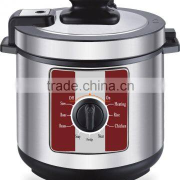Zhongshan basic cheap 5L 6L 900w stainless steel housing multi functions rice meat mechanical mini electric pressure cookers