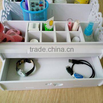 Home&office Eco-friendly Multiple Wooden/plastic Desktop Storage Box &jewelry Box photo-6