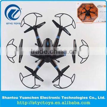 Battery power helicopter style radio control hexacopter drone with HD cam