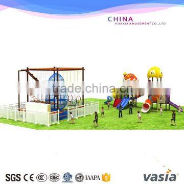 children outdoor playground with rope course equipment for hot sale