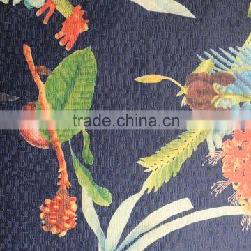 100 polyester jacquard fabric with abstractive floral pattern printed