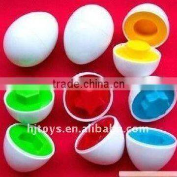 2015 Hot-item Eggshell toy colorful shape puzzle