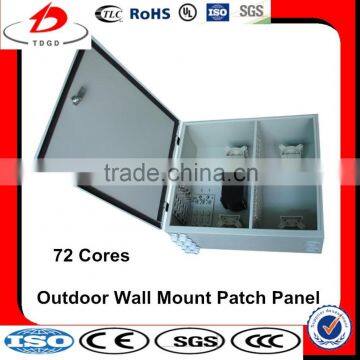 Outdoor Wall Mount 72 Core Fiber Optic Patch Panel