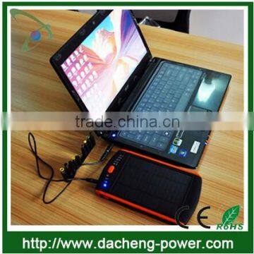 Super high capacity 23000mAH solar charger with ac wall socket for laptop