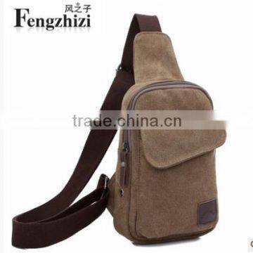 Hot selling korean style canvas chest bag