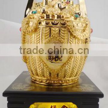 gold pot cash bucket resin crafts