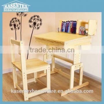 Wooden Children Study Desk Adjustable Desk Set photo-2