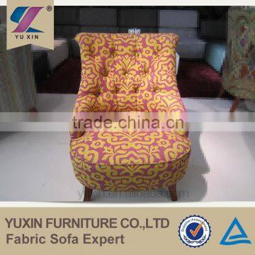 quilted wood living room chair/single sofa