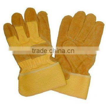 cow leather glove YELLOW SAFETY GLOVES